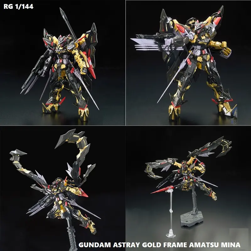 Original Gundam Rg 1/144 Model Astray Gold Frame Amatsu Mina Mobile Suit Kids Toys 1