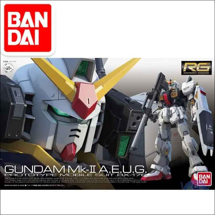 Original Gundam Rg 1/144 Model Rx-178 Gundam Mk-2 Titans Mobile Suit Kids Toys With Holder 1