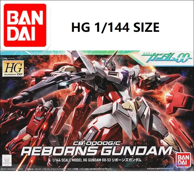 Original Japan Gundam Model Hg 1/144 Reborns Gundam 00 Unchained Mobile Suit Kids Toys 1