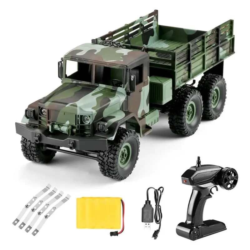 Original Mn-77 1/16 2.4G 4Wd 10Km/H Remote Control Rc Car & Led Light Camouflage Military Off-Road Car Rtr Toy For Boys Gifts 1