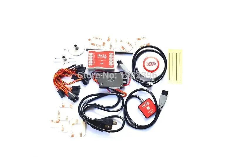 Original Naza M Lite Flight Controller Board W/ Pmu + Led + Cables + M8m Gps W/ Stand For Quacopter Multicopter 1