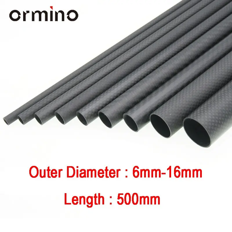 Ormino 3K Carbon Fiber Tube For Drone Diy Quadcopter Frame Arm Landing Gear 6Mm 8Mm 10Mm 12Mm 14Mm 15Mm 16Mm Rc Drone Kit Diy 1