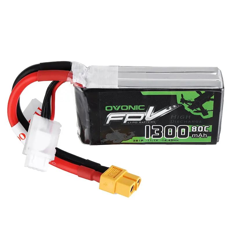 Ovonic 11.1V 1300Mah 80C 3S Lipo Battery Xt60 Plug For Rc Models 1