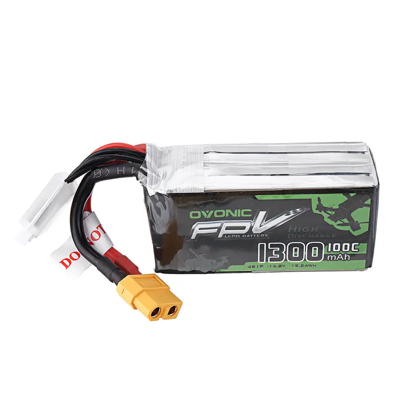 Ovonic 14.8V 1300Mah 100C 4S Lipo Battery Xt60 Plug For Fpv Racing Drone 1