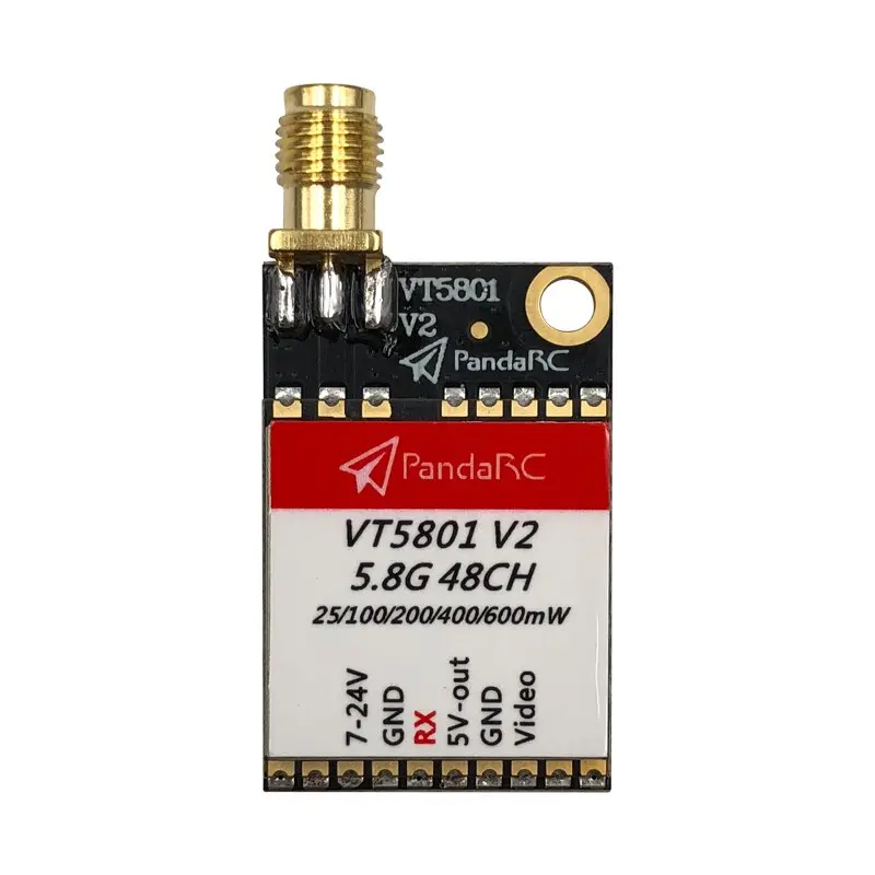 Pandarc Vt5801 V2 Vt5805 Vt5804 Fpv Video Transmitter 5.8G 48Ch 25/100/200/400/600Mw Switchable Osd Adjustable Sma Mmcx Vtx 2