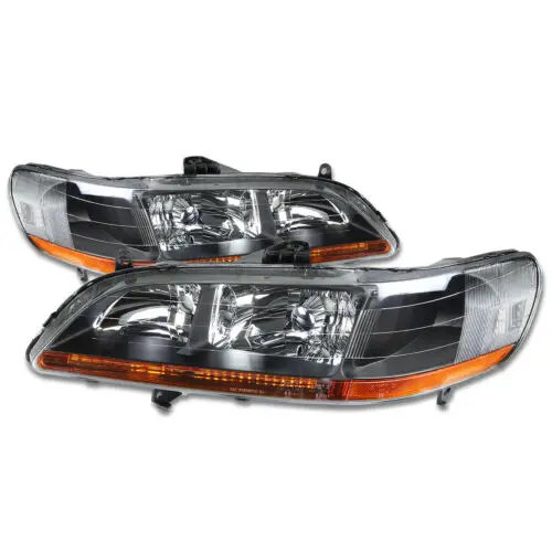 Par De Faros Fondo Negro Honda Accord 1998-2002 1