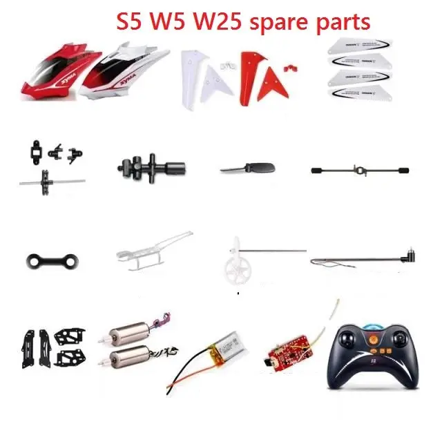 Parts & Accs Syma Balance Bar Motor Blades Buckles Flybar For S5 W5 W25 Rc Mini Helicopter Spare Parts Accessories Kid Rc 1