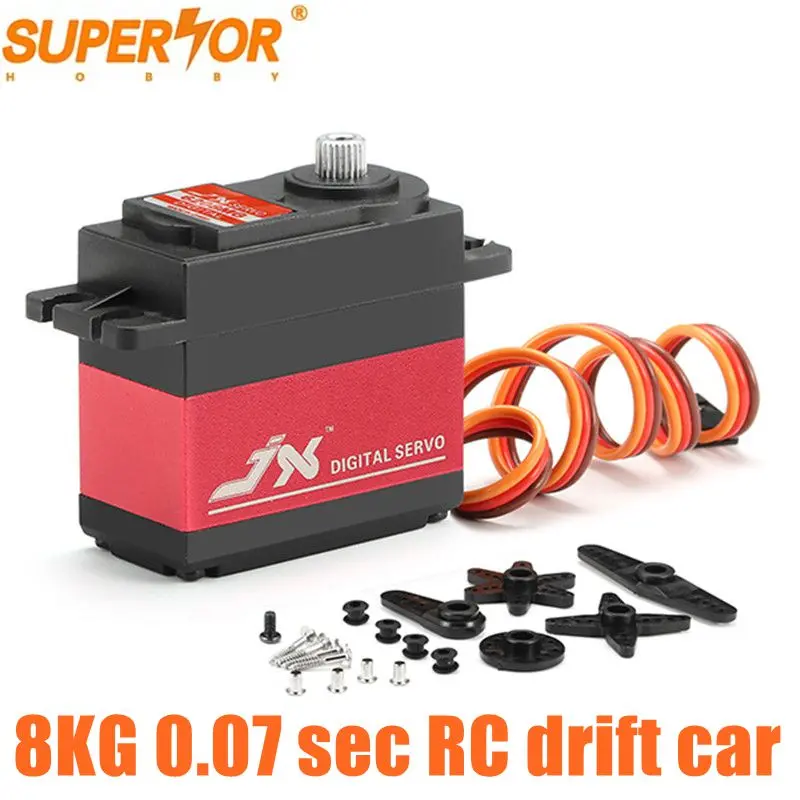 Pdi-6208Mg Jx Servo 8Kg 0.07 Sec 90 Degree High Speed Standard Metal Gear 1/10 Rc Drift Car Buggy Crawler Model Plane 1