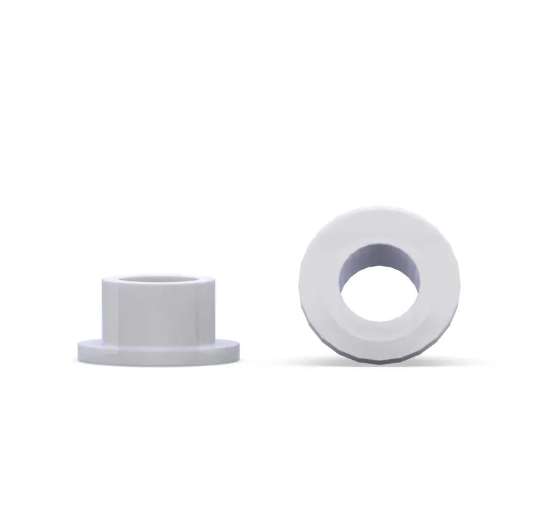 Perfluoroalkoxy (Pfa) Custom Manufactured Flanged Bushings 1