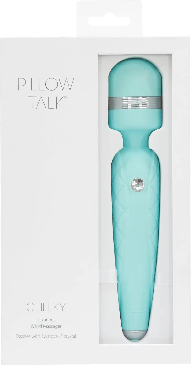 Pillow Talk Cheeky Teal Massage Wand. 1