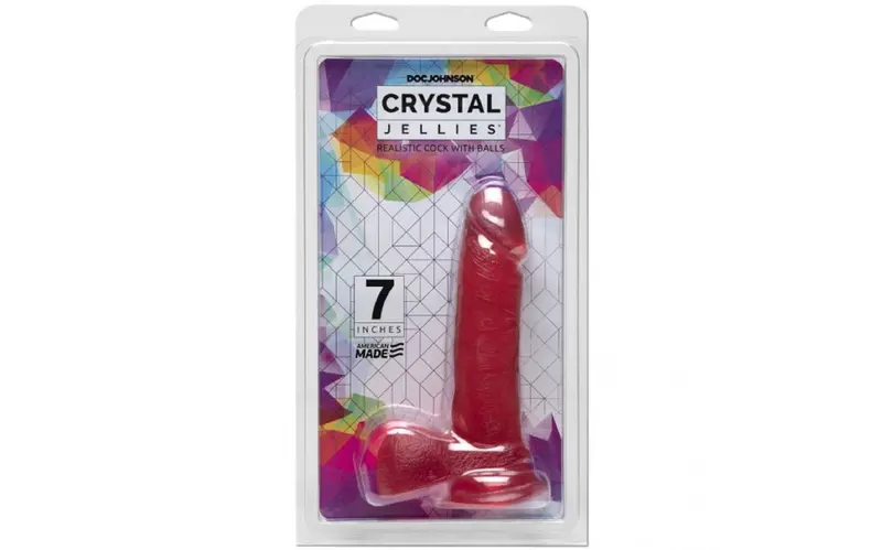 Pink 7 In Realistic Cock With Balls. 1