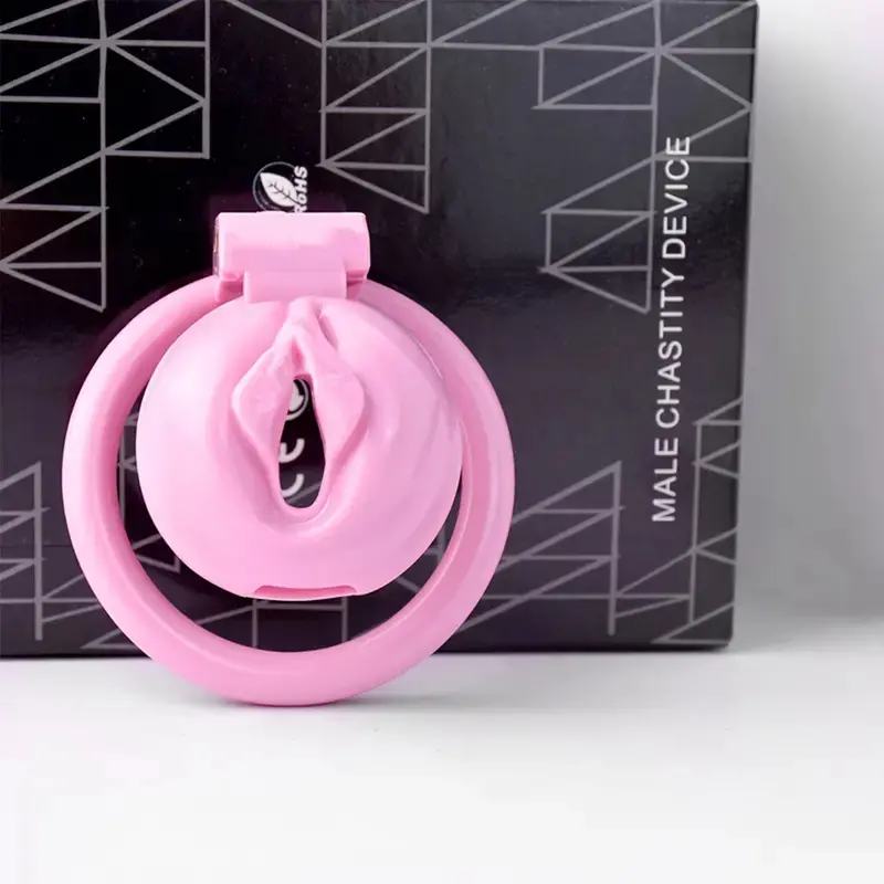 Pink Resin Chastity Cage. 1
