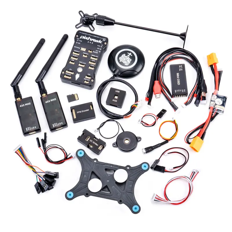 Pixhawk Px4 Pix 2.4.8 32 Bit Flight Controller + 433 / 915 Telemetry+M8n Gps+Minim Osd+Pm+Safety Switch+Buzzer+Ppm+I2c+ 4G Sd 1