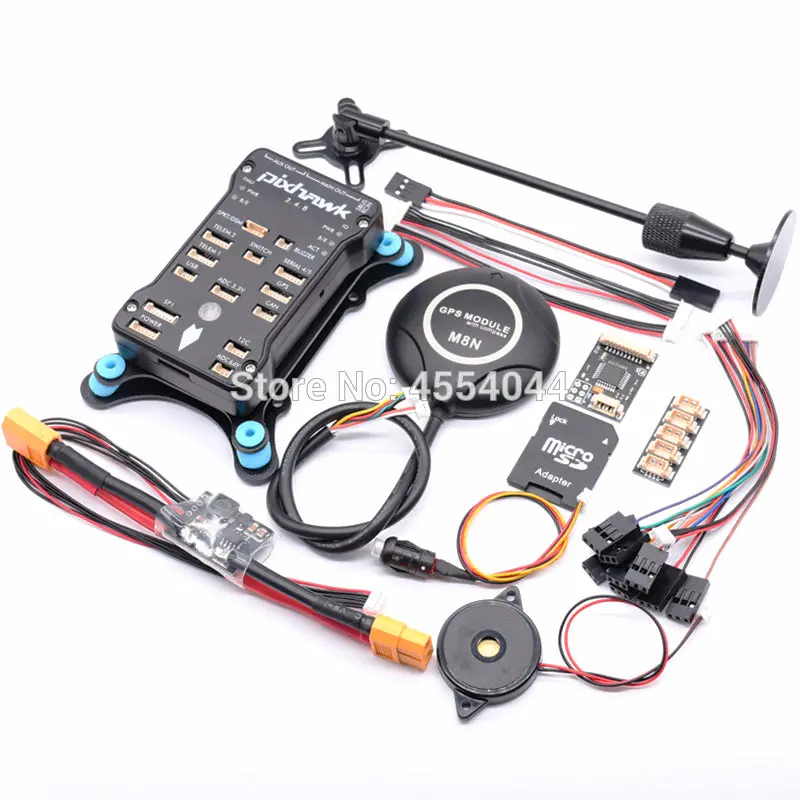 Pixhawk Px4 Pix 2.4.8 32 Bit Flight Controller W/4G Sd M8n Gps+433Mhz/915Mhz 100Mw Radio Telemetry++I2c+Ppm+Xt60 Power Module 1
