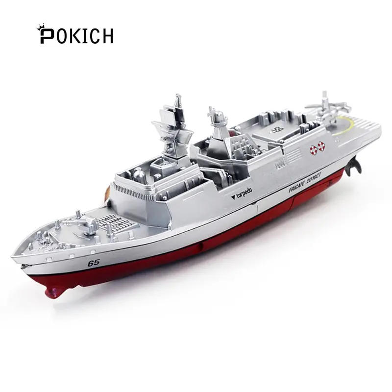 Pokich 2.4Ghz 3Ch Remote Control Boat Escort Frigate Carrier Ship Exquisite Model Rc Warship Model 1