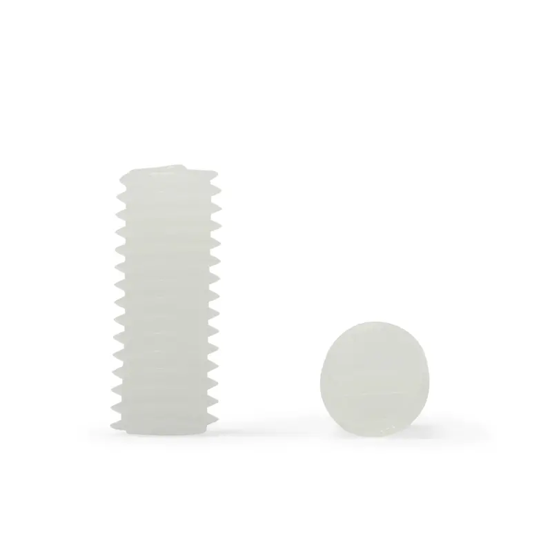 Polyamide Pa66 (Nylon) Slotted Grub Screws - Din 551 1