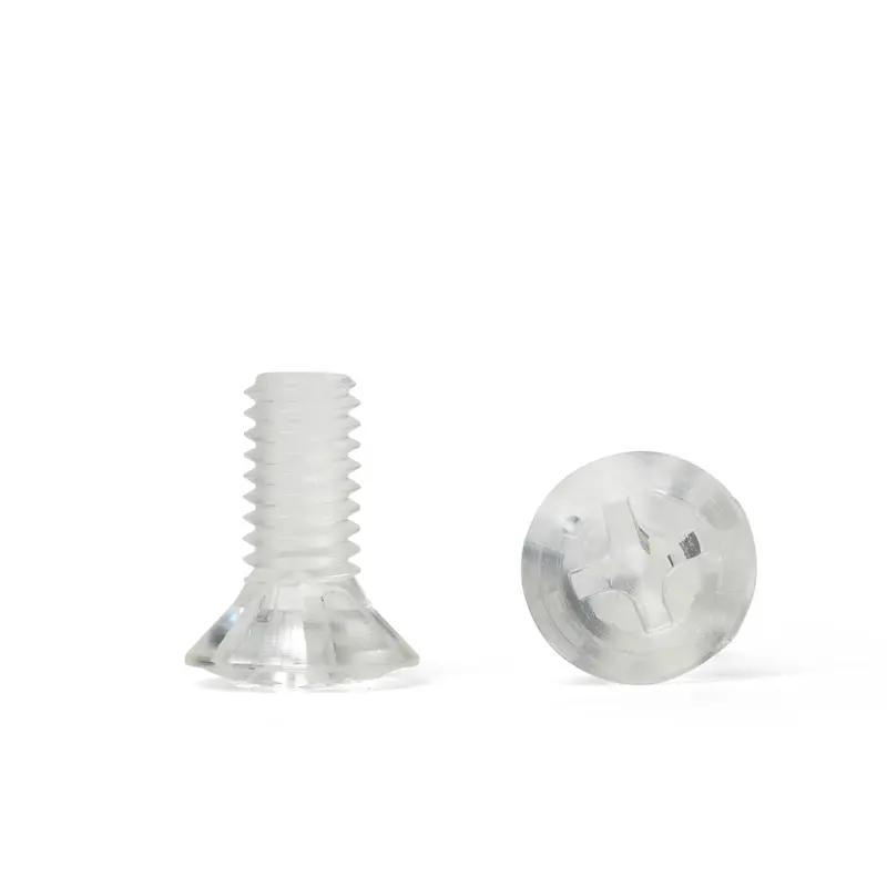 Polycarbonate Countersunk Dome Screws - Cross Recessed Phillips - Din 965 1