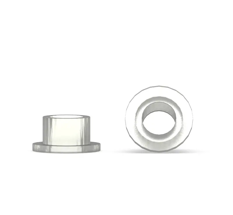 Polycarbonate (Pc) Custom Manufactured Flanged Bushings 1
