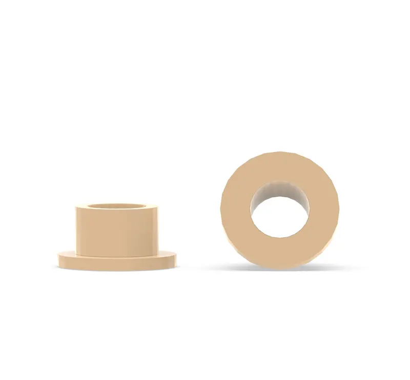 Polyether Ether Ketone Gf30 (Peek Gf30) Custom Manufactured Flanged Bushings 1
