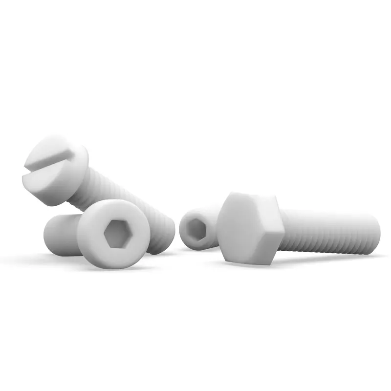 Polytetrafluoroethylene (Ptfe) Custom Manufactured Screws 1