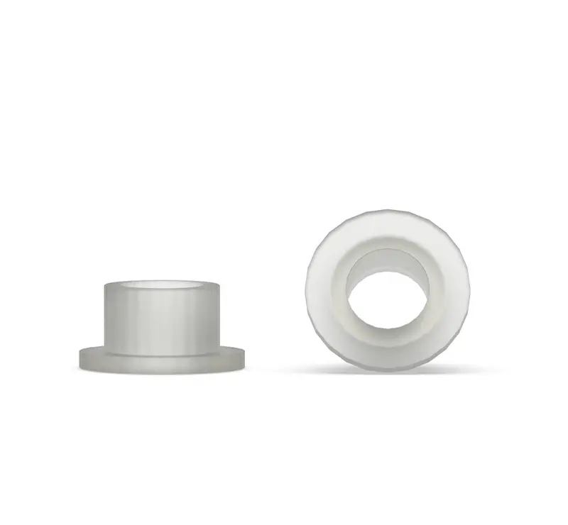 Polyvinylidene Fluoride (Pvdf) Custom Manufactured Flanged Bushings 1