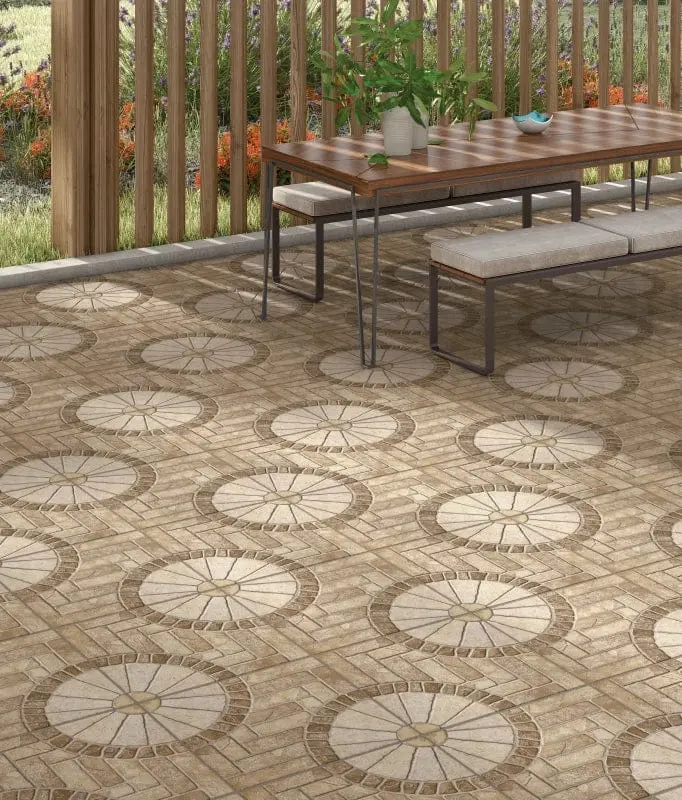 Pompeia Marrom Ad Ceramic Floor And Wall Tile 20" X 20" 1