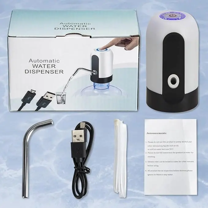 Portable Electric Usb Charging Drinking Water Pump For 3-5 Gallon Bottles 1