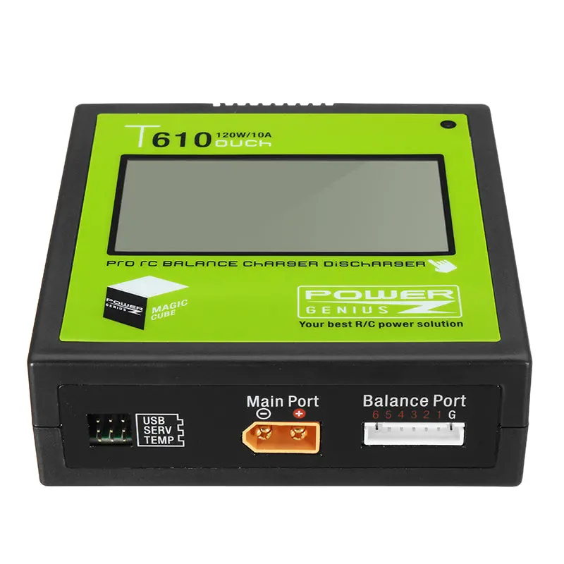 Power Genius Pg T610 120W 10A Lipo Battery Balance Charger Touch Screen Support 4.35-4.40V Lihv 1