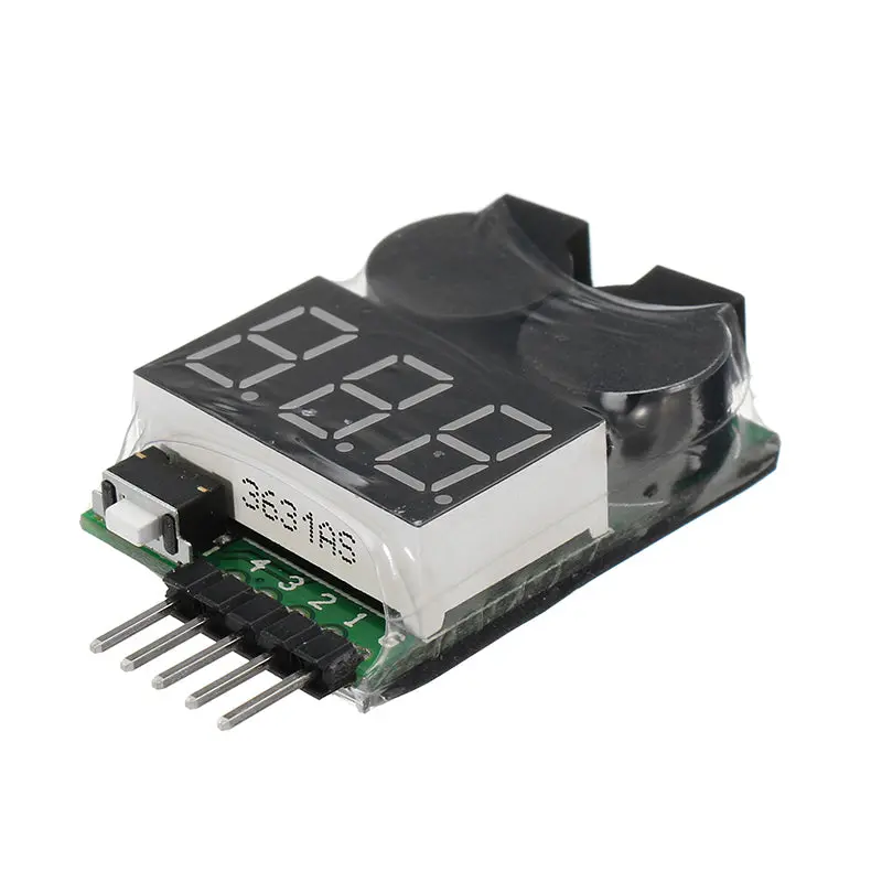 Power Genius Pg Vm004 Battery Voltage Tester Low Voltage Buzzer Alarm For 1-4S Lipo Battery 1