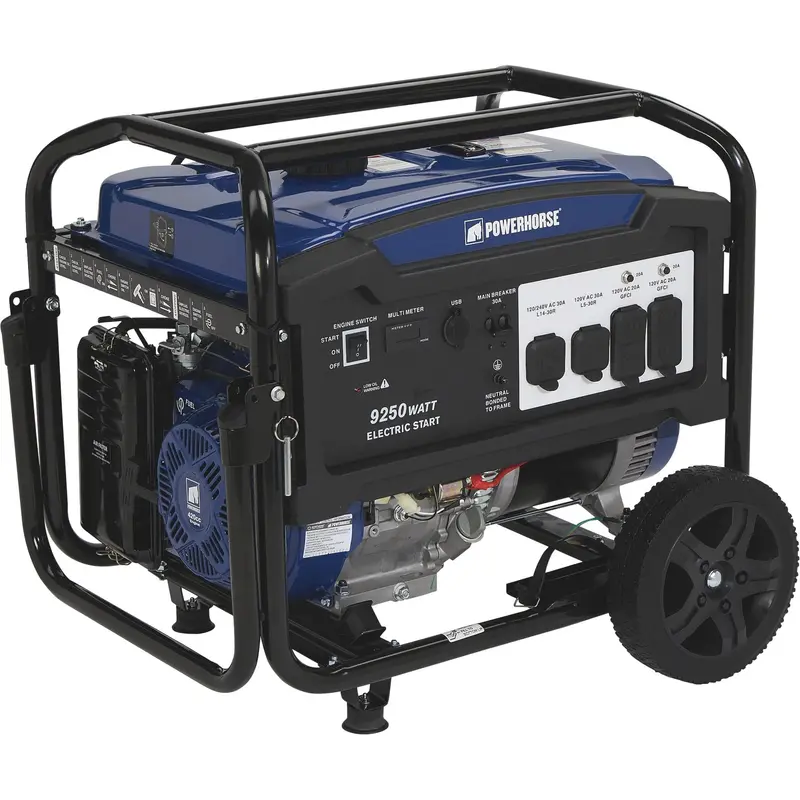 Powerhorse Portable Generator, 9250 Surge Watts, 7500 Rated Watts, Electric Start 1