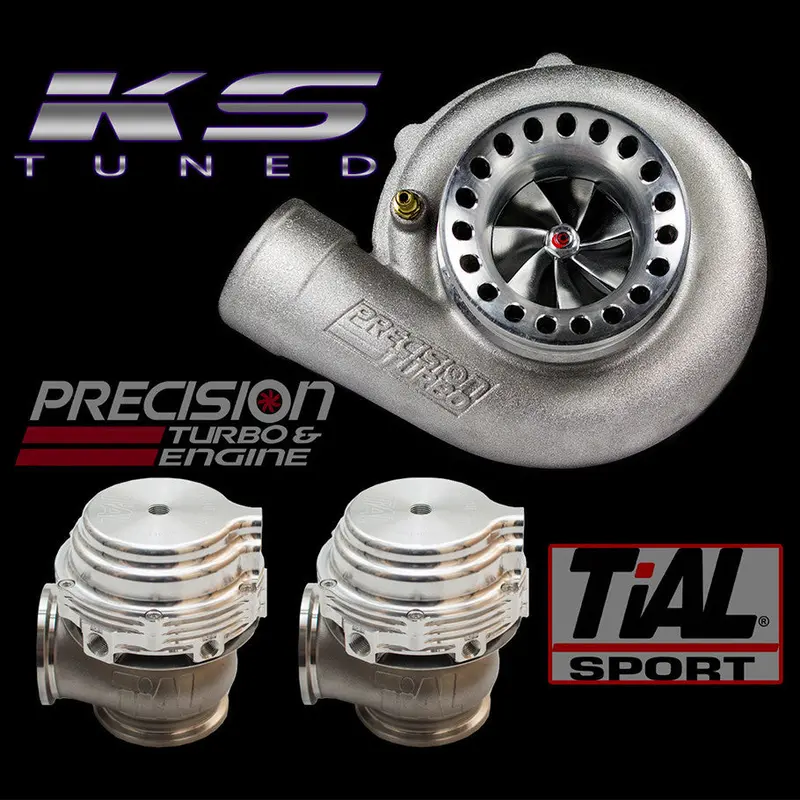 Precision Turbo Gen 2 6266 T4 Divided With 2 Tial 44Mm Wastegate 1