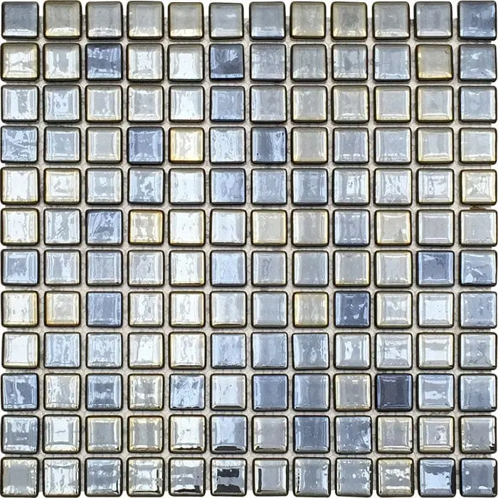 Preto Eco Iris Glass Mosaic Tile 12"X12" 1
