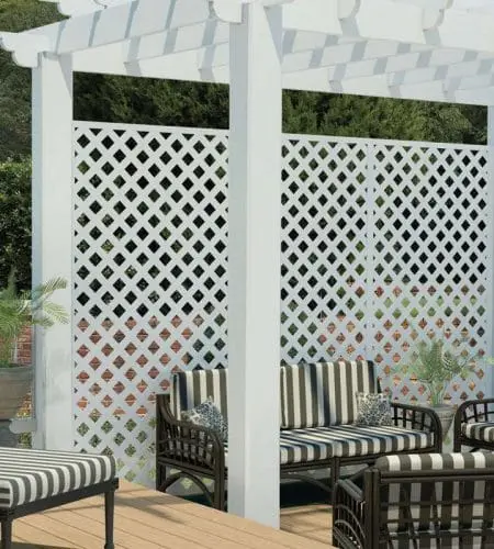 Privacy Lattice Pvc 4Ft X 8Ft (White) 1