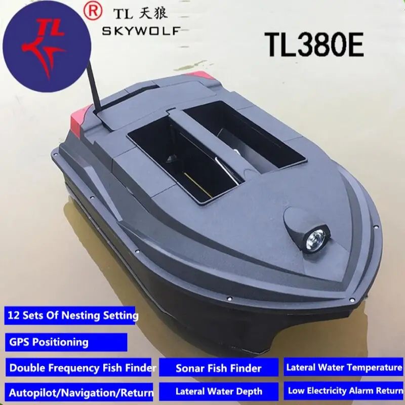 Professional Auto Return Gps Sonar Bait Boat Fishing Finder Tl-380E Gps Auto Cruise Wireless Control Rc Fishing Boat Vs Jabo 5Cg 1