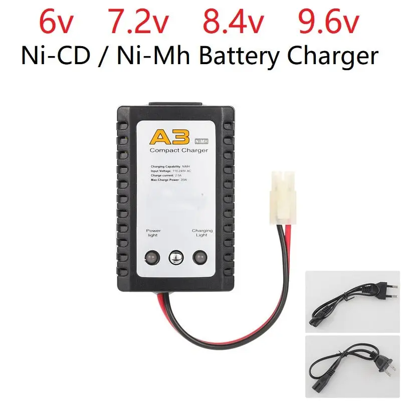 Professional Edition A3 Charger 6V 7.2V 8.4V 9.6V Battery Charger For Nicd Nimh Battery With Tamiya Plug Kep-2P Plug For Rc Toys 1