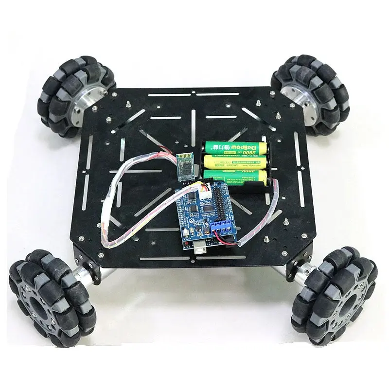 Ps2 Remote Control 4Wd Omni Directional Wheel Smart Car Chassis With Wifi Bluetooth For Robot Diy Graduation Toy Model Kit 1