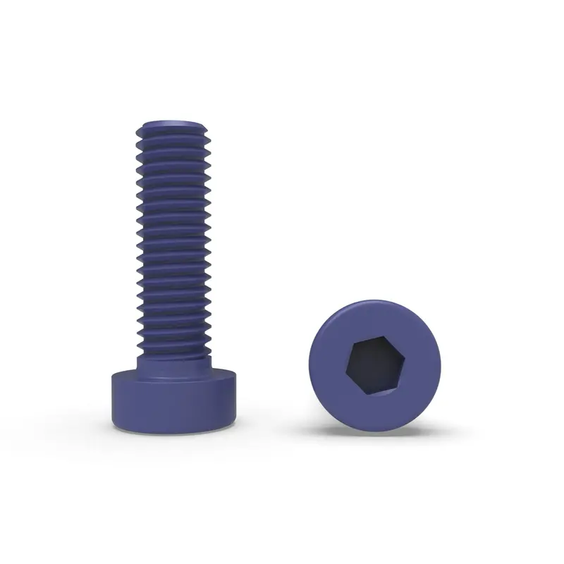 Ptfe/Teflon Coated A2-70 Stainless Steel Low Hex Socket-Cylinder Head Cap Screws - Din 7984 1
