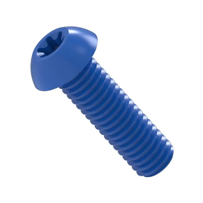 Ptfe/Teflon Coated A2-70 Stainless Steel Torx-Hexalobular Button Head Screws - Iso 7380 Tx 1