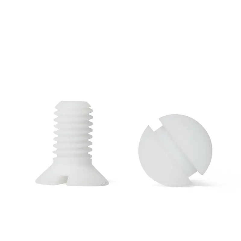 Ptfe Teflon Countersunk Slotted Flat Head Screws - Din 963 1