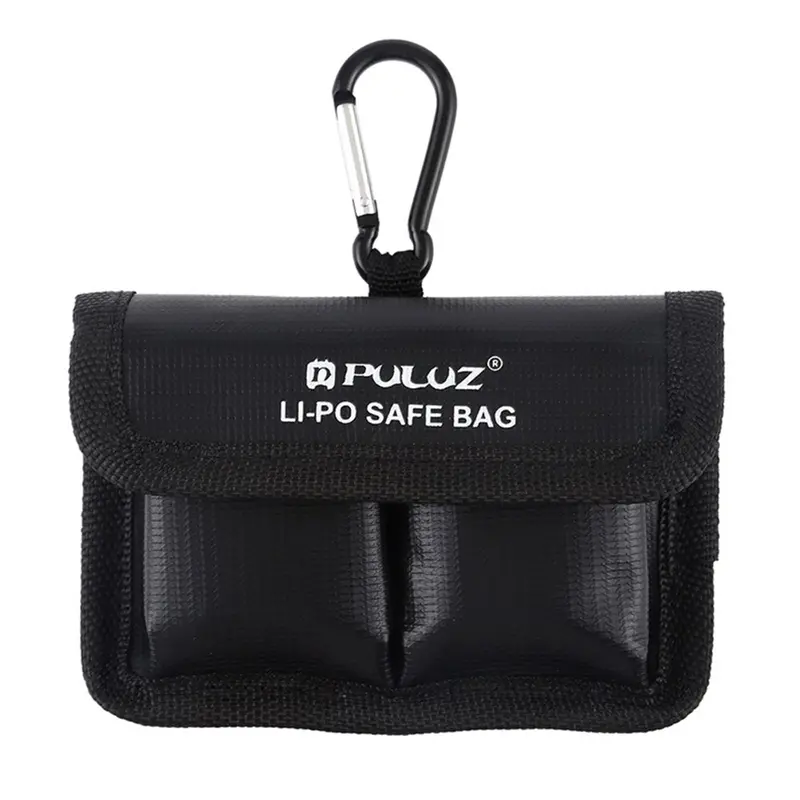 Puluz Lithium Battery Explosion-Proof Safety Protection Storage Bag With Carabiner For Gopro / Dji Osmo Action Camera Battery 1