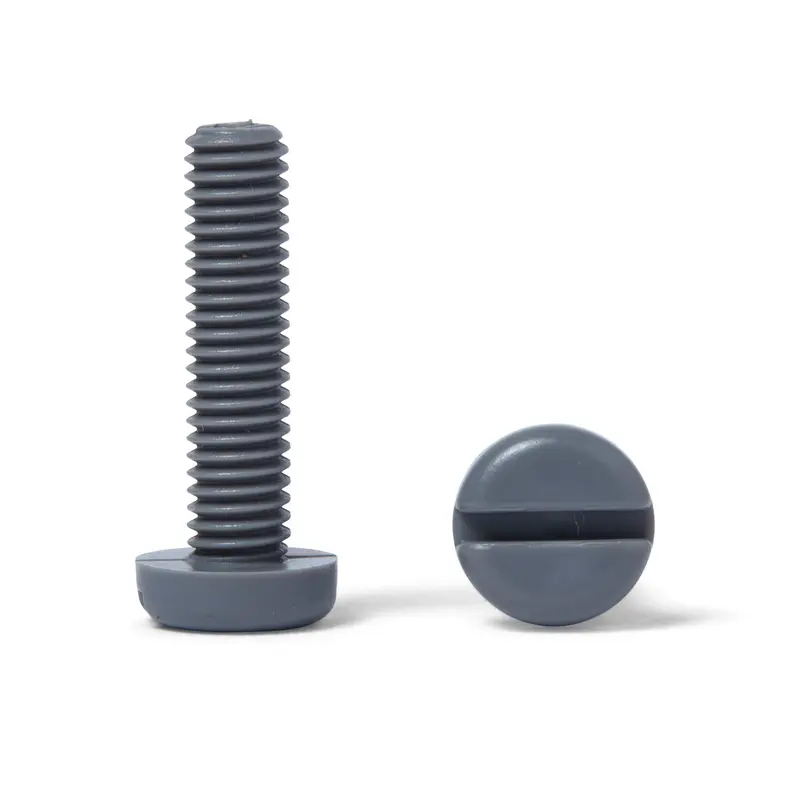 Pvc Pan Head Screws - Slotted - Din 7985 1
