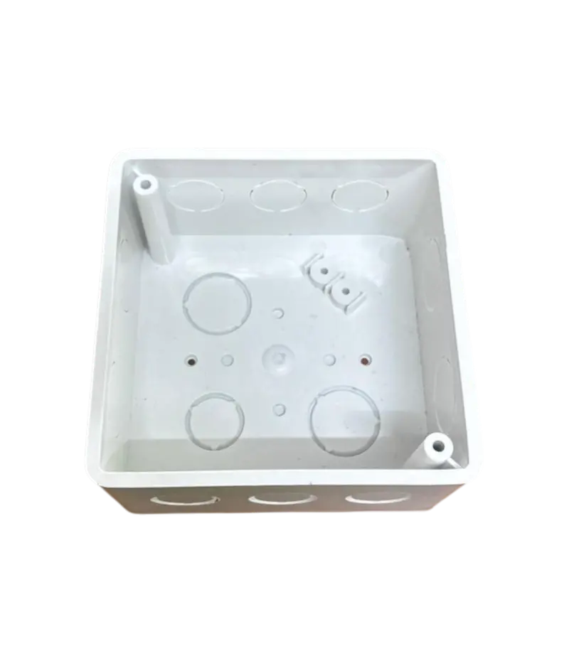 Pvc Square Box Without Cover 4" X 4" 1