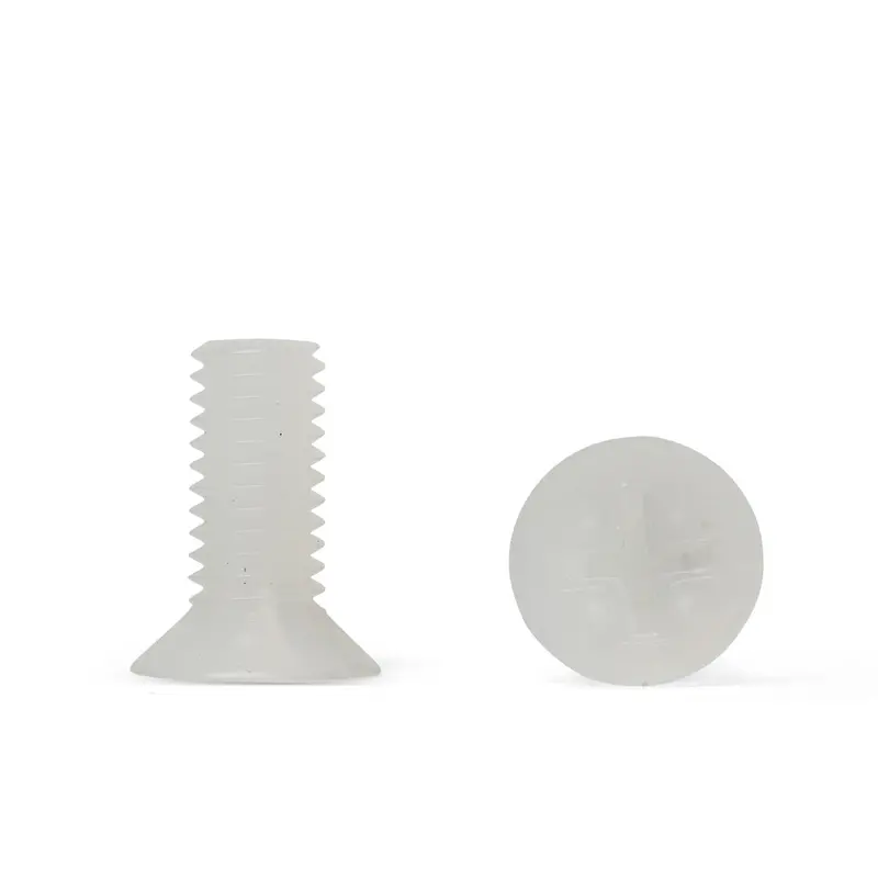 Pvdf Kynar Countersunk Flat Head Screws - Din 965 1
