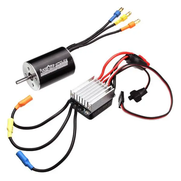 Racerstar 2838 Sensorless Waterproof Motor 3600/4500Kv 35A Esc For 1/12 1/14 Cars 1