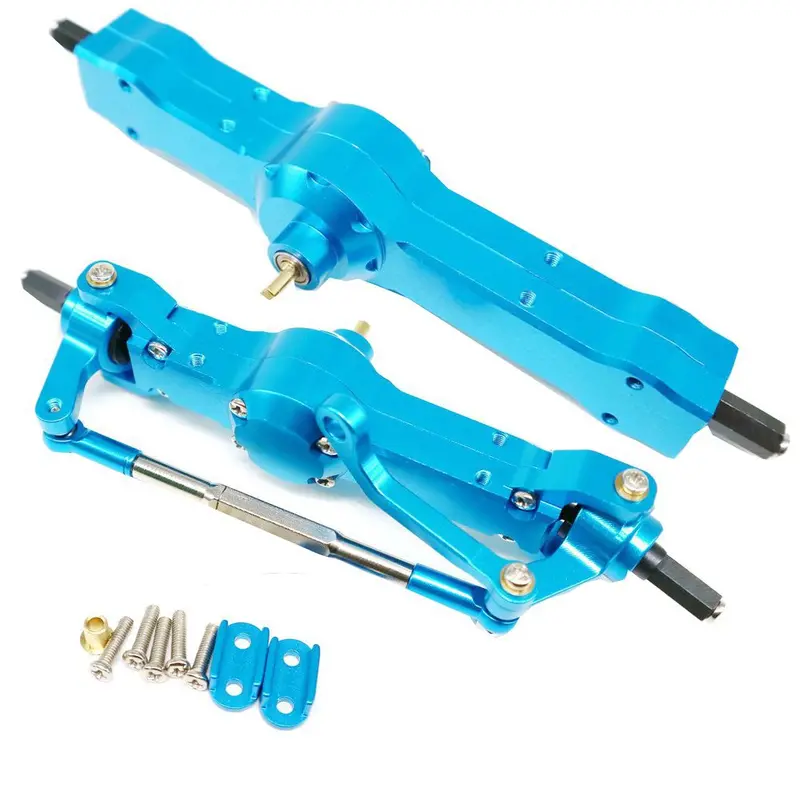 Racerstar 2Pcs Front Rear Bridge Axle Set For Wpl Heng Long Jjrc 1/16 Rc Car Upgrade Spare Parts 1