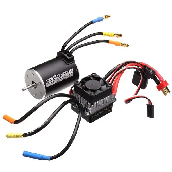 Racerstar 3650 Sensorless Brushless Waterproof Motor 60A Esc For 1/10 Monster Truck Truggy Cars 1