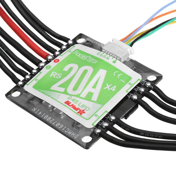 Racerstar Rs20ax4 20A 4 In 1 Blheli_S Opto Esc 2-4S Support Dshot150 Dshot300 For Rc Fpv Racing Drone 1