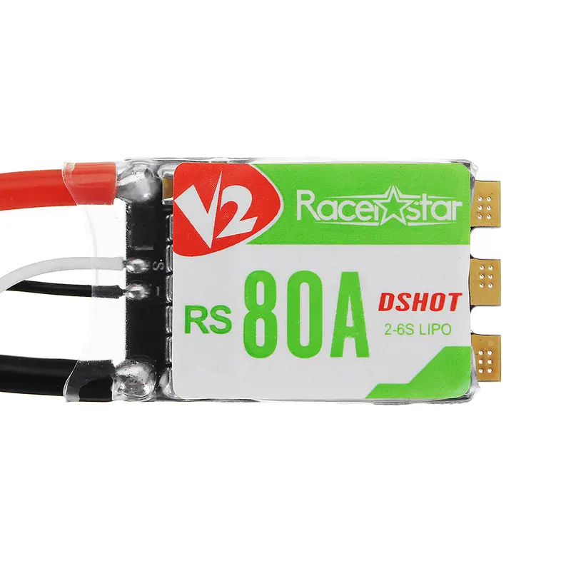 Racerstar Rs80a V2 80A Blheli_S Bb2 2-6S Dshot600 Ready Brushless Esc Built-In Led Rgb For Rc Drone Fpv Racing 1