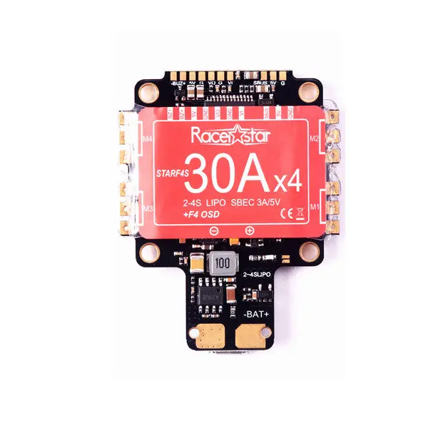 Racerstar Starf4s 30A Blheli_S Dshot 4 In 1 Esc Aio F4 Osd Flight Controller W/ Bec Current Sensor 1