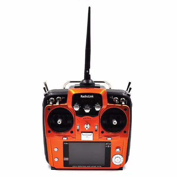 Radiolink At10ii 12Ch Rc Transmitter And Receiver R12ds 2.4Ghz Dsss&Fhss Spread Radio Remote Controller For Rc Drone/Fixed Wing/Multicopters/Helicopter (Left Hand Throttle) 1